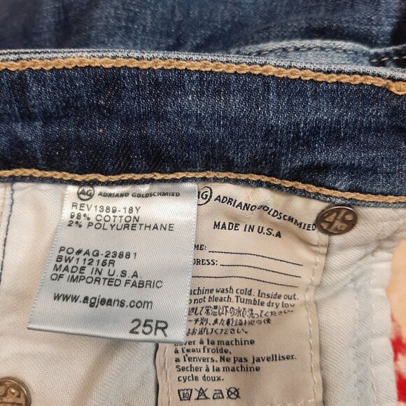 AG Adriano Goldschmied Women's Blue Super Skinny Ankle Denim Jeans 25R - Picture 5 of 10